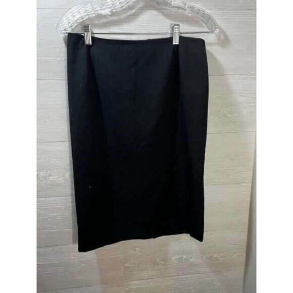 Tahari Womens Black Pencil Skirt With Back Zipper Closure Size 4 - Picture 2 of 5